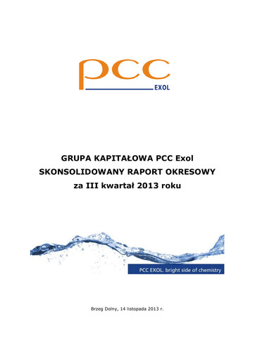 Thumbnail PCC Exol Quarterly Report 2013-q3