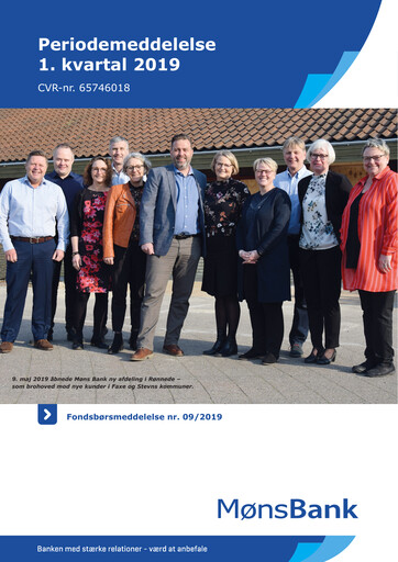 Thumbnail Møns Bank Quarterly Report 2019-q1