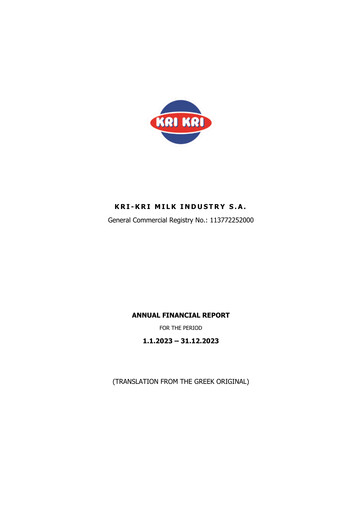 Thumbnail Kri-Kri Milk Industry Financial Statement 2023