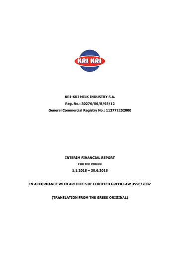 Thumbnail Kri-Kri Milk Industry Half-year Report 2018-h1