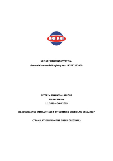 Thumbnail Kri-Kri Milk Industry Half-year Report 2019-h1