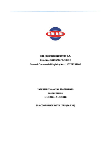 Thumbnail Kri-Kri Milk Industry Quarterly Report 2018-q1