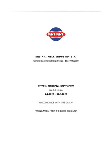 Thumbnail Kri-Kri Milk Industry Quarterly Report 2020-q1