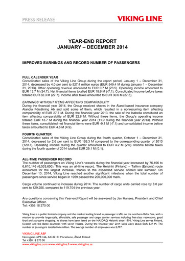 Thumbnail Viking Line Abp Financial Statement 2014