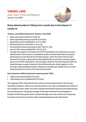 Thumbnail Viking Line Abp Half-year Report 2020