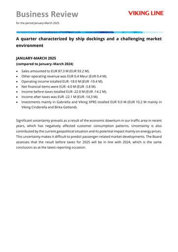 Thumbnail Viking Line Abp Quarterly Report 2025-q1