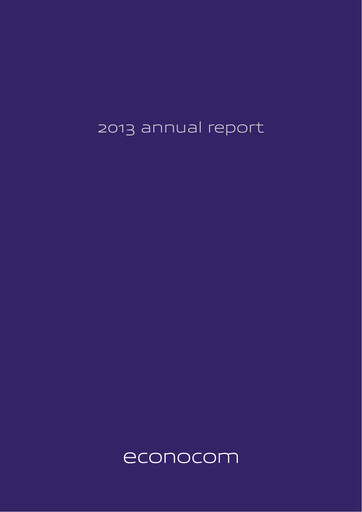 Thumbnail Econocom Group Annual Report 2013