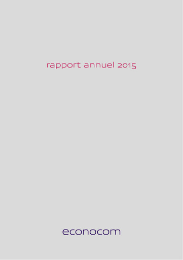 Thumbnail Econocom Group Annual Report 2015