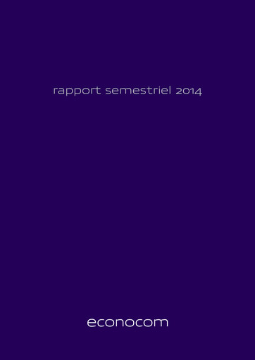 Thumbnail Econocom Group Half-year Report 2014-h1
