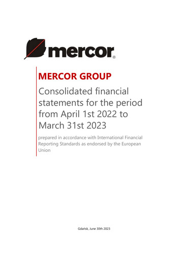 Miniature Mercor Bilan financier 2022-2023