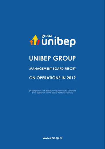 Thumbnail Unibep Annual Report 2019