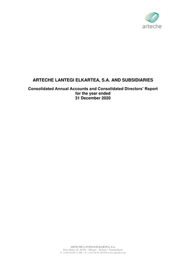 Thumbnail Arteche Lantegi Elkartea, S.A. Financial Statement 2020
