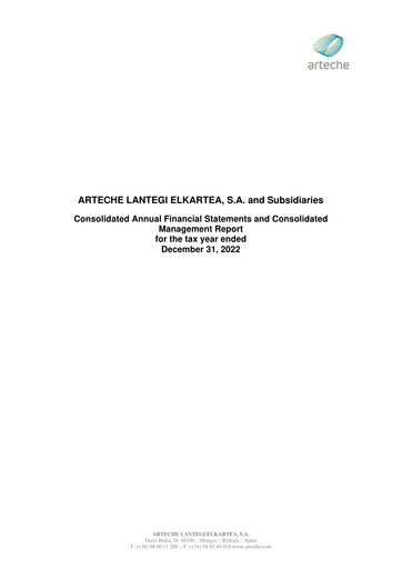 Thumbnail Arteche Lantegi Elkartea, S.A. Financial Statement 2022