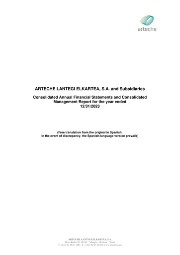 Thumbnail Arteche Lantegi Elkartea, S.A. Financial Statement 2023