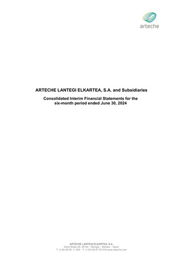 Thumbnail Arteche Lantegi Elkartea, S.A. Half-year Report 2024-h1
