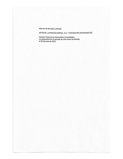 Thumbnail Arteche Lantegi Elkartea, S.A. Half-year Report 2021-h1