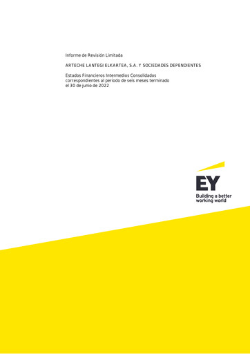 Thumbnail Arteche Lantegi Elkartea, S.A. Half-year Report 2022-h1