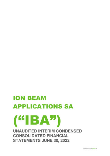 Thumbnail Ion Beam Applications Half-year Report 2022-h1