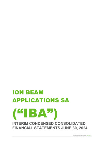Thumbnail Ion Beam Applications Half-year Report 2024-h1