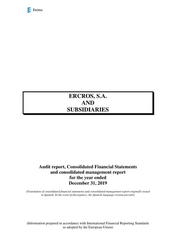 Thumbnail Ercros Financial Statement 2019