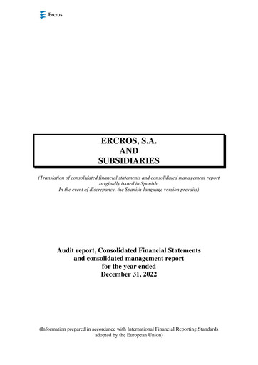 Thumbnail Ercros Financial Statement 2022