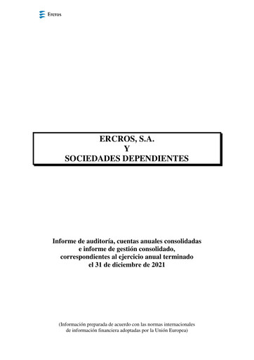 Thumbnail Ercros Financial Statement 2021