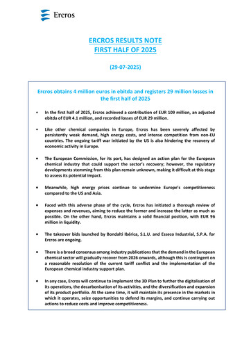 Thumbnail Ercros Half-year Report 2025-h1