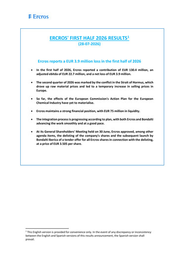 Thumbnail Ercros Half-year Report 2026-h1