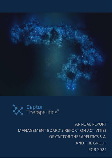 Thumbnail Captor Therapeutics Annual Report 2021