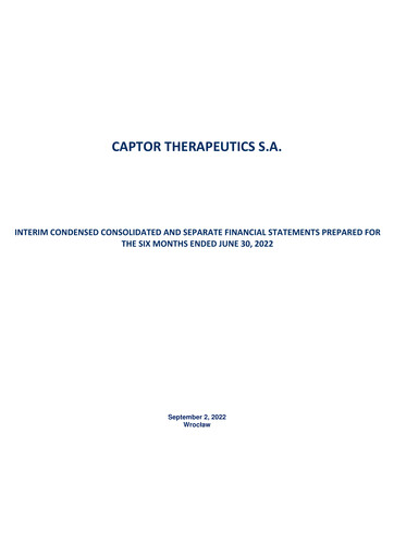 Thumbnail Captor Therapeutics Half-year Report 2022-h1