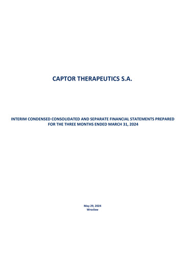 Thumbnail Captor Therapeutics Quarterly Report 2024-q1