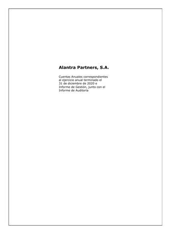 Thumbnail Alantra Partners Annual Report 2020