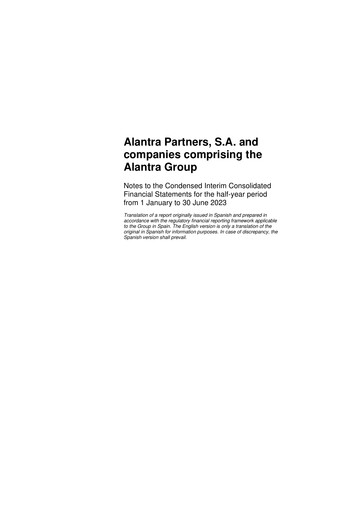 Thumbnail Alantra Partners Half-year Report 2023-h1