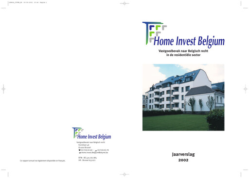 Miniature Home Invest Belgium Rapport annuel 2002