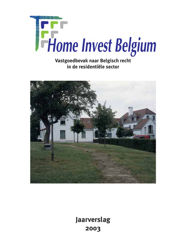 Miniature Home Invest Belgium Rapport annuel 2003