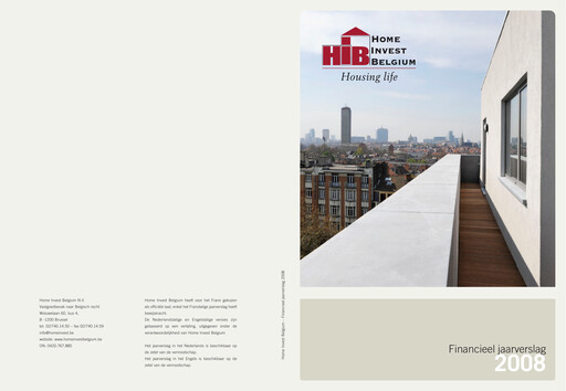 Miniature Home Invest Belgium Rapport annuel 2008
