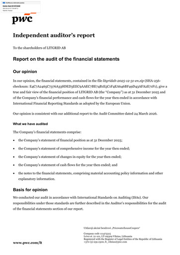 Thumbnail Litgrid AB Financial Statement 2025