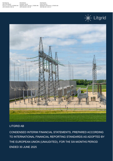 Thumbnail Litgrid AB Half-year Report 2025-h1
