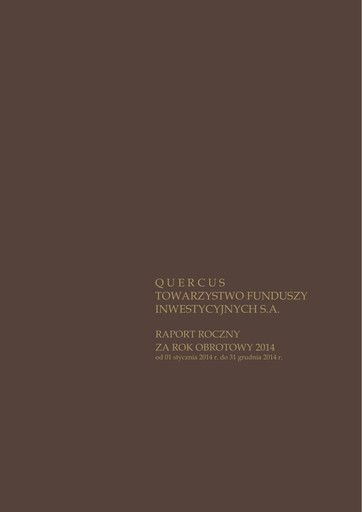 Thumbnail Quercus TFI Annual Report 2014