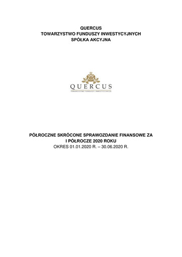 Thumbnail Quercus TFI Half-year Report 2020-h1