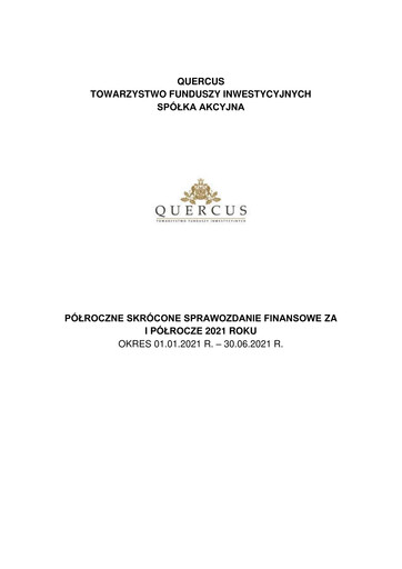 Thumbnail Quercus TFI Half-year Report 2021-h1