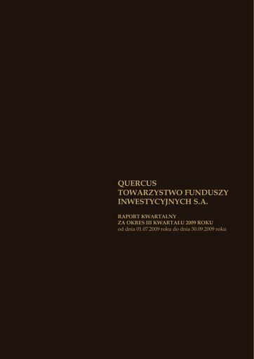 Thumbnail Quercus TFI Quarterly Report 2009-q3