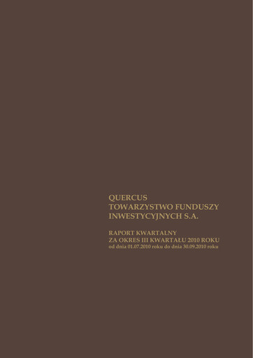 Thumbnail Quercus TFI Quarterly Report 2010-q3