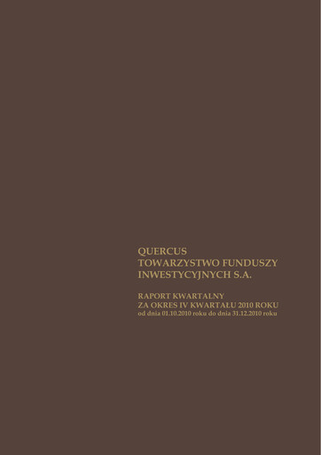 Thumbnail Quercus TFI Quarterly Report 2010-q4