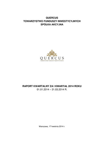 Thumbnail Quercus TFI Quarterly Report 2014-q1