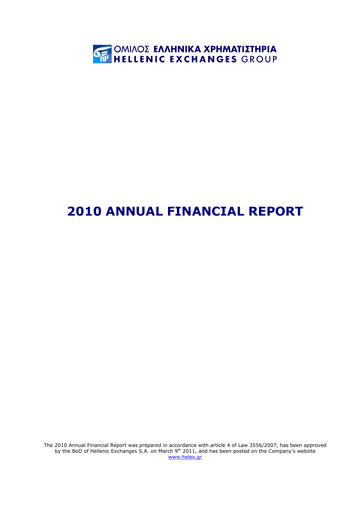 Thumbnail ATHEX  (Athens Stock Exchange) Financial Statement 2010