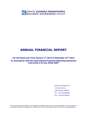 Thumbnail ATHEX  (Athens Stock Exchange) Financial Statement 2013