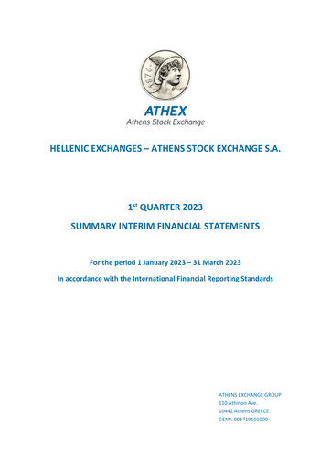 Thumbnail ATHEX  (Athens Stock Exchange) Quarterly Report 2023-q1