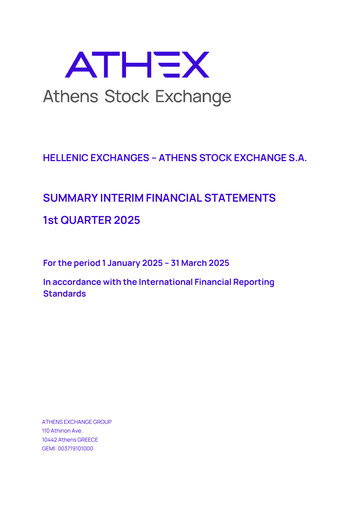 Thumbnail ATHEX  (Athens Stock Exchange) Quarterly Report 2025-q1