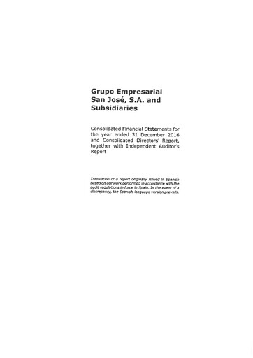 Thumbnail Grupo Empresarial San José Financial Statement 2016